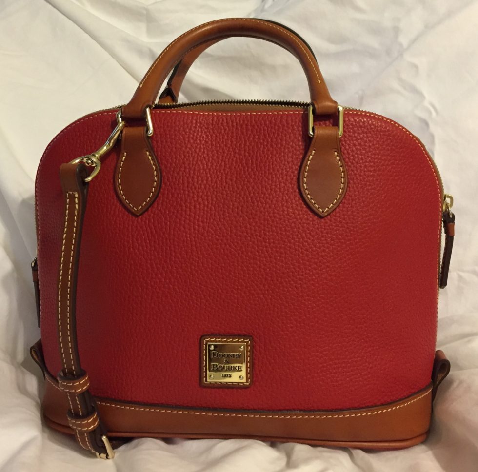 dooney red satchel