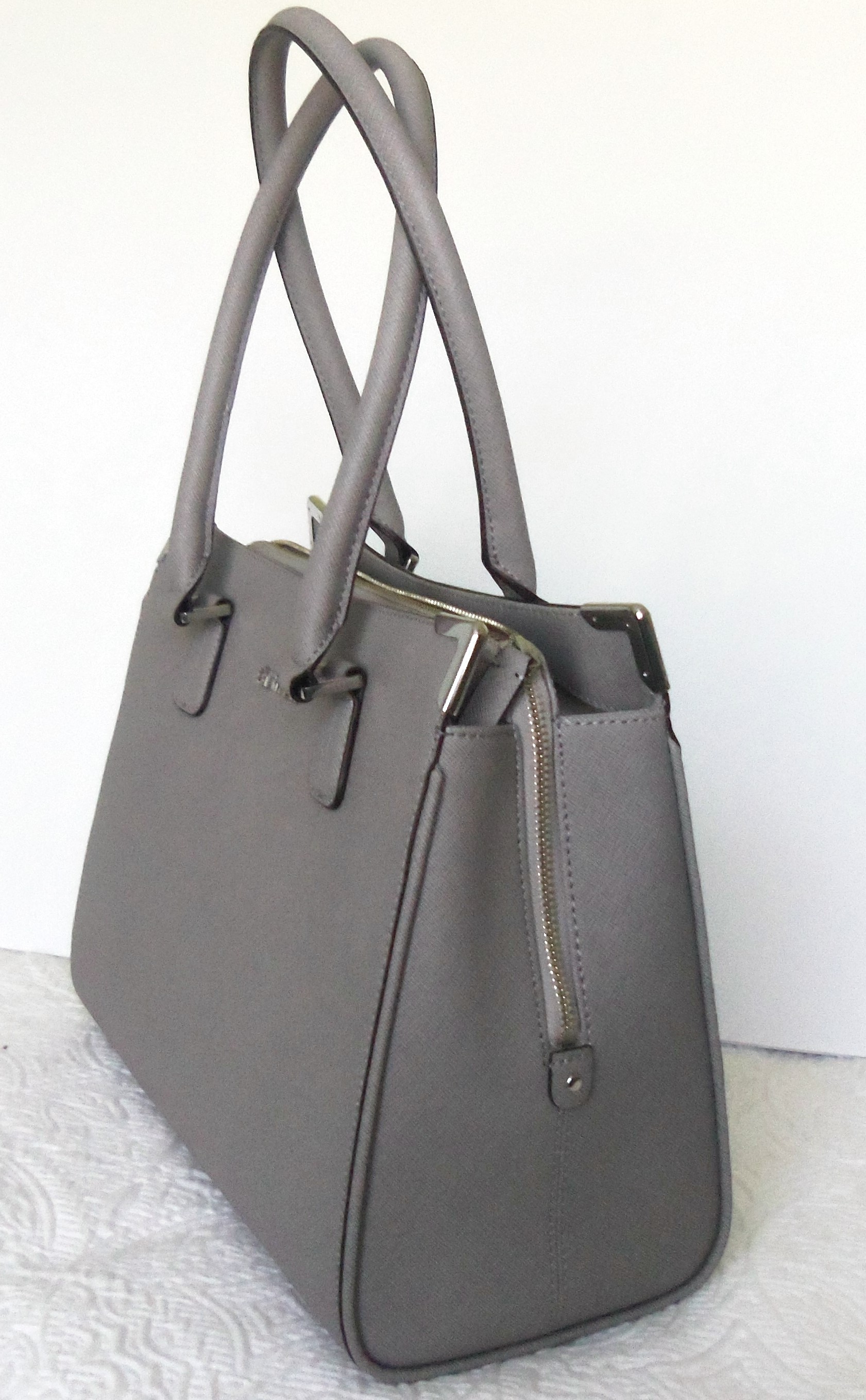 grey calvin klein purse